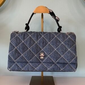 Marc Jacobs Quilted Blue Denim Shoulder Bag